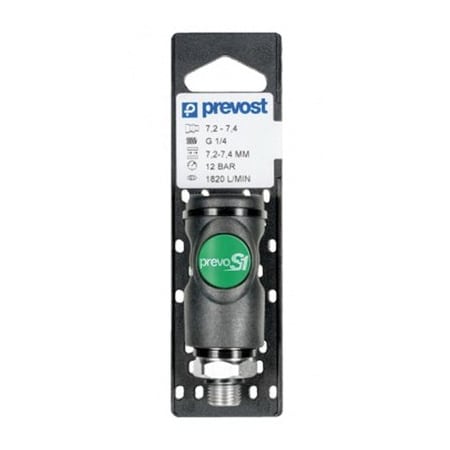 Prevost 3/8in Body x 1/4in MN prevoS1 Safety Coupling ESI 071251CP